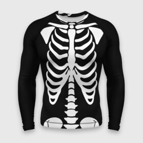 Мужской рашгард 3D с принтом Скелет в Кировске,  |  | bones | halloween | кости | костюм | прикол | прикольная картинка | скелет | тело | хеллоуин