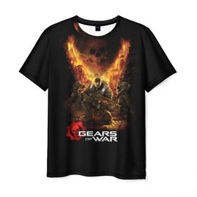 Мужская футболка 3D с принтом Gears of War в Кировске, 100% полиэфир | прямой крой, круглый вырез горловины, длина до линии бедер | gears of war | игры
