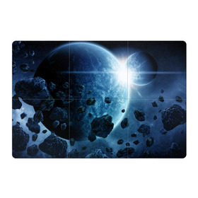 Магнитный плакат 3Х2 с принтом Холодный космос в Кировске, Полимерный материал с магнитным слоем | 6 деталей размером 9*9 см | вселенная | галактика | звезды | планеты | туманность