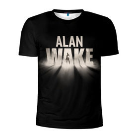 Мужская футболка 3D спортивная с принтом Alan Wake в Кировске, 100% полиэстер с улучшенными характеристиками | приталенный силуэт, круглая горловина, широкие плечи, сужается к линии бедра | alan | wake | алан уэйк | игра