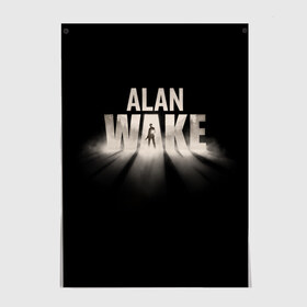 Постер с принтом Alan Wake в Кировске, 100% бумага
 | бумага, плотность 150 мг. Матовая, но за счет высокого коэффициента гладкости имеет небольшой блеск и дает на свету блики, но в отличии от глянцевой бумаги не покрыта лаком | alan | wake | алан уэйк | игра