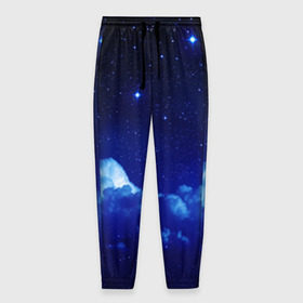 Мужские брюки 3D с принтом Звёздное небо в Кировске, 100% полиэстер | манжеты по низу, эластичный пояс регулируется шнурком, по бокам два кармана без застежек, внутренняя часть кармана из мелкой сетки | звезды | луна | месяц | ночь