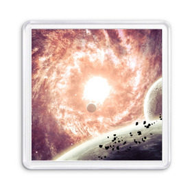 Магнит 55*55 с принтом Галактика в Кировске, Пластик | Размер: 65*65 мм; Размер печати: 55*55 мм | Тематика изображения на принте: вселенная | галактика | звезды | планеты | туманность