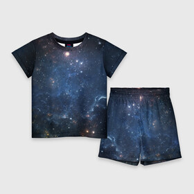 Детский костюм с шортами 3D с принтом Космос в Кировске,  |  | Тематика изображения на принте: бездна | вселенная | галактика | звёзды | камета | космос | мгла | метеориты | метеоры | млечный путь | орбита | планеты | солнечная система