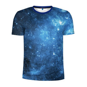Мужская футболка 3D спортивная с принтом Космос в Кировске, 100% полиэстер с улучшенными характеристиками | приталенный силуэт, круглая горловина, широкие плечи, сужается к линии бедра | вселенная | галактика | звезды | планеты | туманность