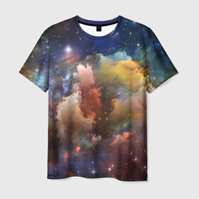 Мужская футболка 3D с принтом Вселенная в Кировске, 100% полиэфир | прямой крой, круглый вырез горловины, длина до линии бедер | вселенная | галактика | звёзды | камета | космос | метеориты | метеоры | млечный путь | орбита | планеты | солнечная система
