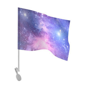 Флаг для автомобиля с принтом Галактика в Кировске, 100% полиэстер | Размер: 30*21 см | вселенная | галактика | звёзды | камета | космос | метеориты | метеоры | млечный путь | орбита | планеты | солнечная система