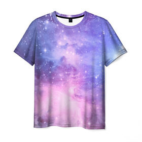 Мужская футболка 3D с принтом Галактика в Кировске, 100% полиэфир | прямой крой, круглый вырез горловины, длина до линии бедер | вселенная | галактика | звёзды | камета | космос | метеориты | метеоры | млечный путь | орбита | планеты | солнечная система