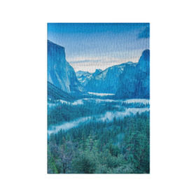 Обложка для паспорта матовая кожа с принтом Горный пейзаж в Кировске, натуральная матовая кожа | размер 19,3 х 13,7 см; прозрачные пластиковые крепления | горный хребет | горы | каньон | лес | пейзаж | речка | туман | ущелье