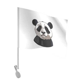 Флаг для автомобиля с принтом Panda в Кировске, 100% полиэстер | Размер: 30*21 см | милый | панда