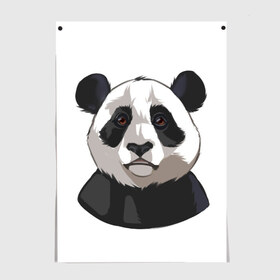 Постер с принтом Panda в Кировске, 100% бумага
 | бумага, плотность 150 мг. Матовая, но за счет высокого коэффициента гладкости имеет небольшой блеск и дает на свету блики, но в отличии от глянцевой бумаги не покрыта лаком | милый | панда