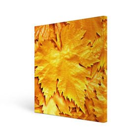 Холст квадратный с принтом Золотая осень в Кировске, 100% ПВХ |  | жёлтый | золотой | клён | красота | листва | листья | наряд | осень | осина | покров | природа