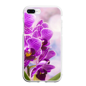 Чехол для iPhone 7Plus/8 Plus матовый с принтом Божественная орхидея в Кировске, Силикон | Область печати: задняя сторона чехла, без боковых панелей | 8 марта | букет | весна | красота | куст | лето | орхидея | подарок | сиреневый цвет | цветок | шикарный цветочек