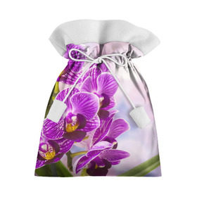 Подарочный 3D мешок с принтом Божественная орхидея в Кировске, 100% полиэстер | Размер: 29*39 см | Тематика изображения на принте: 8 марта | букет | весна | красота | куст | лето | орхидея | подарок | сиреневый цвет | цветок | шикарный цветочек