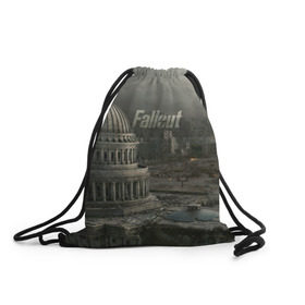 Рюкзак-мешок 3D с принтом Fallout в Кировске, 100% полиэстер | плотность ткани — 200 г/м2, размер — 35 х 45 см; лямки — толстые шнурки, застежка на шнуровке, без карманов и подкладки | vault tec | фоллаут