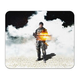 Коврик прямоугольный с принтом Battlefield 4 Soldier в Кировске, натуральный каучук | размер 230 х 185 мм; запечатка лицевой стороны | art | battlefield