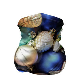 Бандана-труба 3D с принтом Игрушки на ёлку в Кировске, 100% полиэстер, ткань с особыми свойствами — Activecool | плотность 150‒180 г/м2; хорошо тянется, но сохраняет форму | новогодний | рождество | шарики