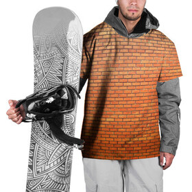 Накидка на куртку 3D с принтом Кирпичная стена в Кировске, 100% полиэстер |  | камень | кирпич | стена