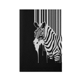 Обложка для паспорта матовая кожа с принтом Зебра в Кировске, натуральная матовая кожа | размер 19,3 х 13,7 см; прозрачные пластиковые крепления | Тематика изображения на принте: граффити | зебра | искусство | прикольные картинки | чёрно белое