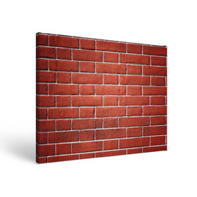 Холст прямоугольный с принтом Красный кирпич в Кировске, 100% ПВХ |  | бетон | камень | кирпич | мощь | стена | строительство | стройка | цемент