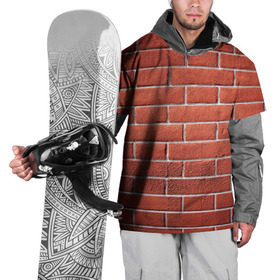 Накидка на куртку 3D с принтом Красный кирпич в Кировске, 100% полиэстер |  | бетон | камень | кирпич | мощь | стена | строительство | стройка | цемент