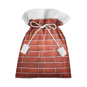 Подарочный 3D мешок с принтом Красный кирпич в Кировске, 100% полиэстер | Размер: 29*39 см | бетон | камень | кирпич | мощь | стена | строительство | стройка | цемент