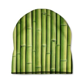 Шапка 3D с принтом Бамбук в Кировске, 100% полиэстер | универсальный размер, печать по всей поверхности изделия | бамбук | дерево | джунгли | кустарник | надёжность | прочность | стена