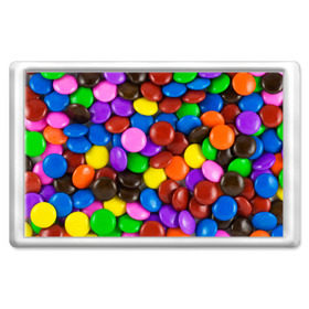 Магнит 45*70 с принтом Цветные конфетки в Кировске, Пластик | Размер: 78*52 мм; Размер печати: 70*45 | Тематика изображения на принте: вкусняшки | драже | конфеты | лакомство | сладости | шоколад