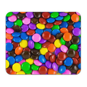 Коврик прямоугольный с принтом Цветные конфетки в Кировске, натуральный каучук | размер 230 х 185 мм; запечатка лицевой стороны | Тематика изображения на принте: вкусняшки | драже | конфеты | лакомство | сладости | шоколад