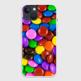 Чехол для iPhone 13 с принтом Цветные конфетки в Кировске,  |  | вкусняшки | драже | конфеты | лакомство | сладости | шоколад