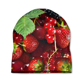 Шапка 3D с принтом Любимые ягоды в Кировске, 100% полиэстер | универсальный размер, печать по всей поверхности изделия | вкусно | голубика | дача | деревня | ежевика | зелень | клубника | малина | огород | полезно | сад | смородина | сок | фрукты | черника | шиповник | ягоды