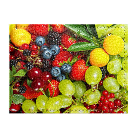 Обложка для студенческого билета с принтом Вкусные ягоды в Кировске, натуральная кожа | Размер: 11*8 см; Печать на всей внешней стороне | виноград | вкусно | голубика | дача | деревня | ежевика | клубника | малина | огород | полезно | рябина | сад | смородина | сок | фрукты | черника | ягоды