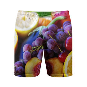 Мужские шорты 3D спортивные с принтом Спелые фрукты в Кировске,  |  | Тематика изображения на принте: абрикос | алыча | апельсин | бодрость | веган | виноград | витамины | груша | диета | еда | здоровье | лайм | лимон | молодость | нектар | овощи | персик | питание | польза | сок | фрукты | яблоко | ягоды