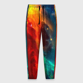 Мужские брюки 3D с принтом Atlantis nebula в Кировске, 100% полиэстер | манжеты по низу, эластичный пояс регулируется шнурком, по бокам два кармана без застежек, внутренняя часть кармана из мелкой сетки | вселенная | звезды | космос