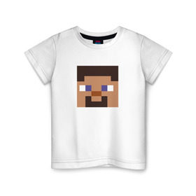 Детская футболка хлопок с принтом Minecraft в Кировске, 100% хлопок | круглый вырез горловины, полуприлегающий силуэт, длина до линии бедер | game | minecraft | игры | маинкрафт | майн | майнкравт | майнкрафт