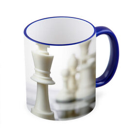 Кружка 3D с принтом Шахматы в Кировске, керамика | ёмкость 330 мл | Тематика изображения на принте: белая | черная | шахматы