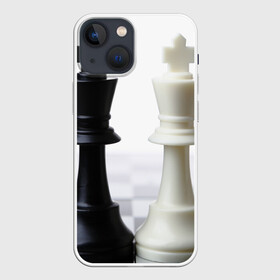 Чехол для iPhone 13 mini с принтом Шахматы в Кировске,  |  | белая | черная | шахматы