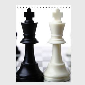 Скетчбук с принтом Шахматы в Кировске, 100% бумага
 | 48 листов, плотность листов — 100 г/м2, плотность картонной обложки — 250 г/м2. Листы скреплены сверху удобной пружинной спиралью | белая | черная | шахматы