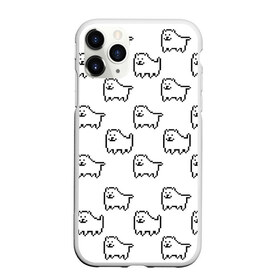 Чехол для iPhone 11 Pro матовый с принтом Undertale Annoying dog white в Кировске, Силикон |  | 8 bit | annoying dog | dog | pixel art | undertale | white