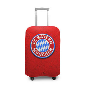 Чехол для чемодана 3D с принтом Бавария лого в Кировске, 86% полиэфир, 14% спандекс | двустороннее нанесение принта, прорези для ручек и колес | bayern | munchen | бавария | мюнхен | фк | фк бавария | футбол