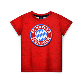 Детская футболка 3D с принтом Бавария лого в Кировске, 100% гипоаллергенный полиэфир | прямой крой, круглый вырез горловины, длина до линии бедер, чуть спущенное плечо, ткань немного тянется | bayern | munchen | бавария | мюнхен | фк | фк бавария | футбол