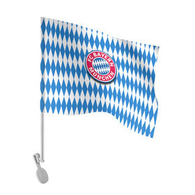 Флаг для автомобиля с принтом Бавария в Кировске, 100% полиэстер | Размер: 30*21 см | bayern | munchen | бавария | мюнхен | фк | фк бавария | футбол