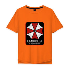 Мужская футболка хлопок Oversize с принтом Umbrella corporation в Кировске, 100% хлопок | свободный крой, круглый ворот, “спинка” длиннее передней части | resident evil | вирус | зомби