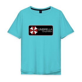 Мужская футболка хлопок Oversize с принтом Umbrella corporation Нашивка-2 в Кировске, 100% хлопок | свободный крой, круглый ворот, “спинка” длиннее передней части | resident evil | вирус | зомби