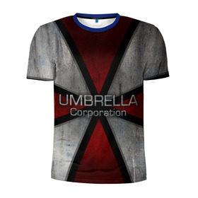 Мужская футболка 3D спортивная с принтом Umbrella corps в Кировске, 100% полиэстер с улучшенными характеристиками | приталенный силуэт, круглая горловина, широкие плечи, сужается к линии бедра | resident evil | вирус | зомби