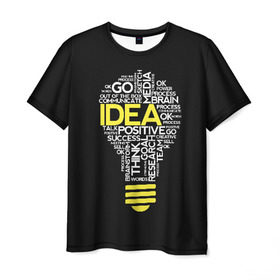 Мужская футболка 3D с принтом IDEA в Кировске, 100% полиэфир | прямой крой, круглый вырез горловины, длина до линии бедер | idea. идея | офис | офисный планктон | прикольные надписи