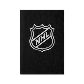 Обложка для паспорта матовая кожа с принтом NHL в Кировске, натуральная матовая кожа | размер 19,3 х 13,7 см; прозрачные пластиковые крепления | Тематика изображения на принте: nhl | канада | спорт | хоккей | хоккейная лига