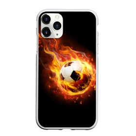Чехол для iPhone 11 Pro Max матовый с принтом Страсть к футболу в Кировске, Силикон |  | игра | искры | мяч | огонь | пламя | спорт | страсть | фанат | футбол | футболист