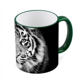 Кружка 3D с принтом Красавец тигр в Кировске, керамика | ёмкость 330 мл | джунгли | дикая кошка | животные | зверь | король | кровь | мясо | опасность | охотник | тигр | хищник | царь | цирк