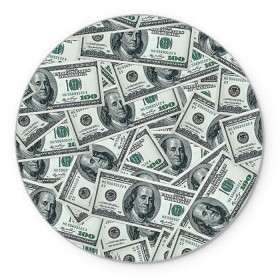 Коврик круглый с принтом Банкноты в Кировске, резина и полиэстер | круглая форма, изображение наносится на всю лицевую часть | dollars | swag | бабло | банкноты | деньги | доллары | кеш | сваг | свег | свэг